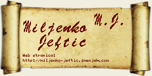 Miljenko Jeftić vizit kartica